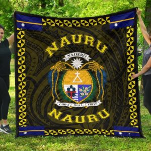 Nauru Polynesian Quilt Yellow Love Style J11 Quilt  Quilt